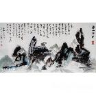 高山流水 山水画 彭敏全作品 类别: 国画山水作品