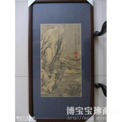 寒江漫道图 山水画 李海彦作品 类别: 国画山水作品